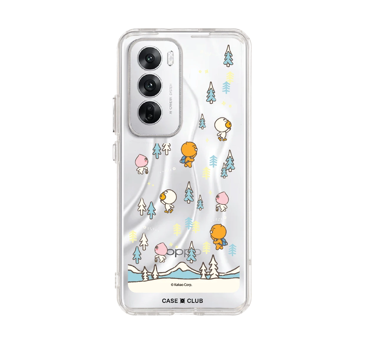 oppo reno 12 clear case kakao winter sticker